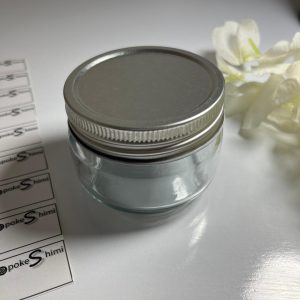 جار شیشه ای ۱۵۰ گرمی در نقره‌ای کد ۴۰